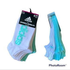 adidas Womens Superlite Aeroready No Show Socks 6 Pair